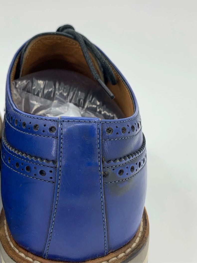 Prada Prada Size 43 Brogue Carved Blue Wedge Leather Shoes Size US 9.5 / EU 42-43 - 8 Thumbnail