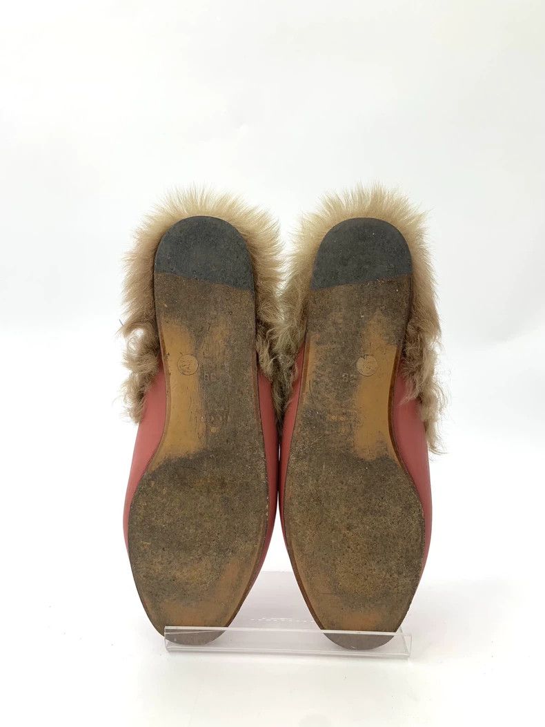 Gucci Gucci Size 38 Pink Horsebit Fur Trim Loafers Size US 5.5 / EU 38 - 5 Thumbnail