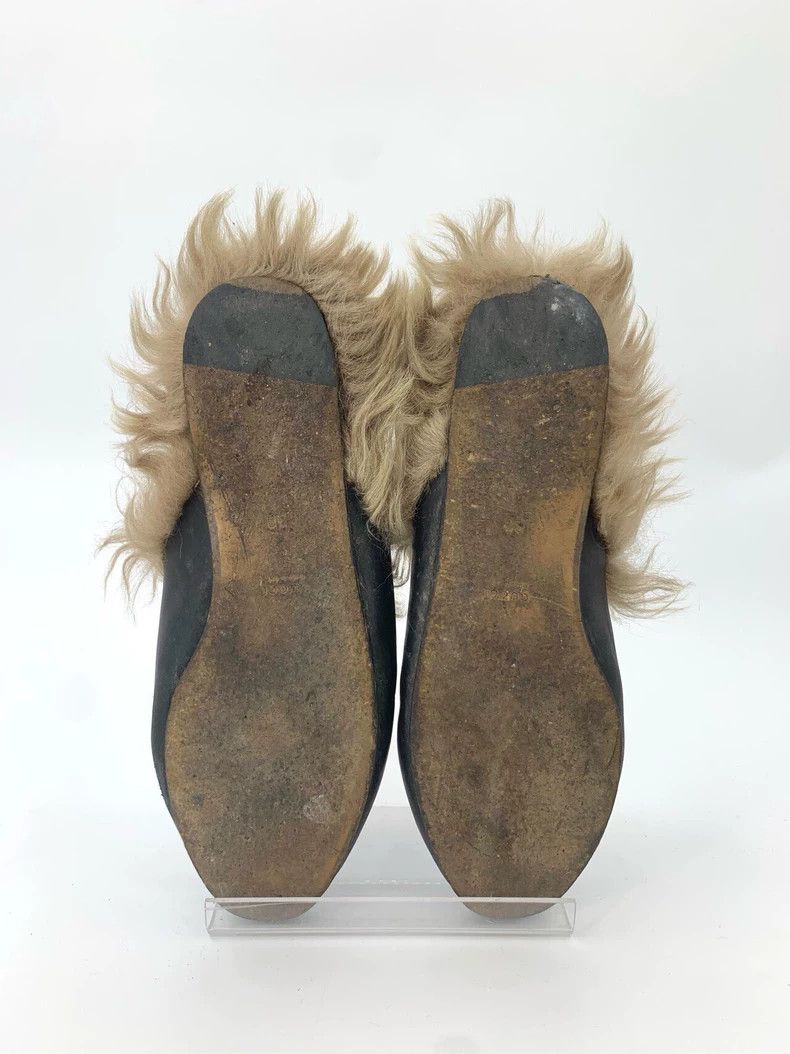 Gucci Gucci Size 38 Black Horsebit Fur Trim Loafers Size US 5.5 / EU 38 - 5 Thumbnail