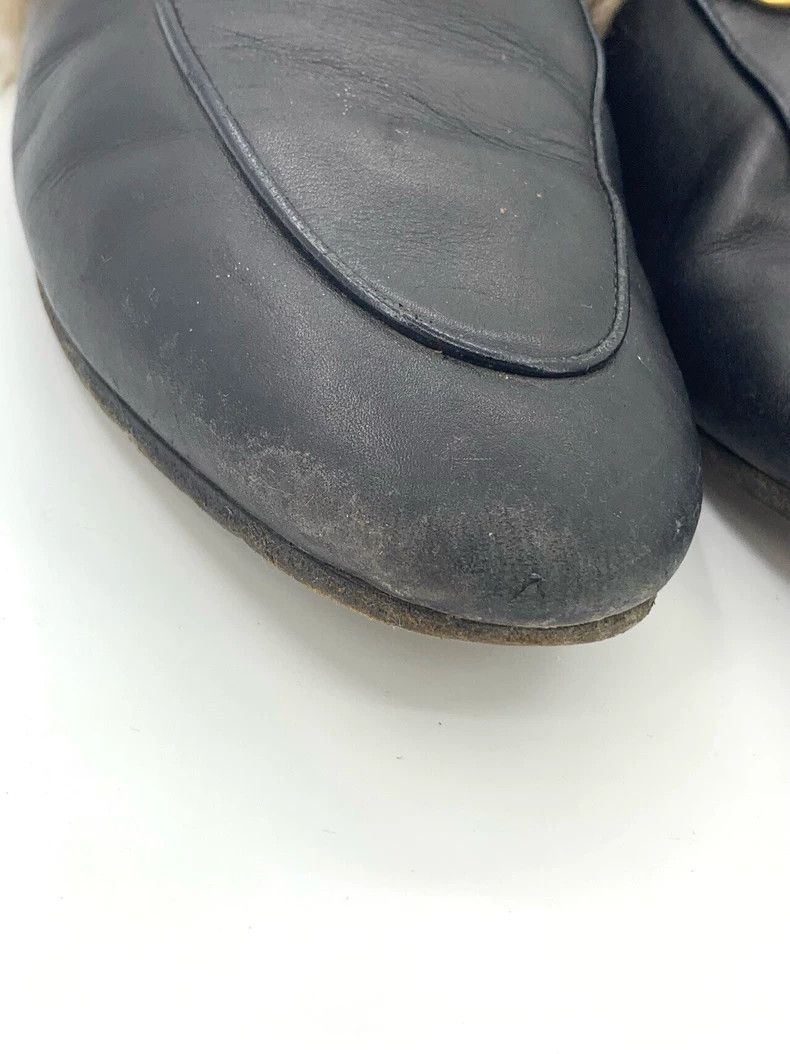 Gucci Gucci Size 38 Black Horsebit Fur Trim Loafers Size US 5.5 / EU 38 - 9 Thumbnail
