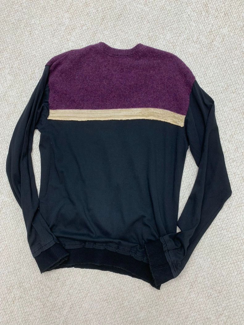 Miu Miu MIU MIU V-neck purple mixed material fashion sweater Size US L / EU 52-54 / 3 - 5 Thumbnail