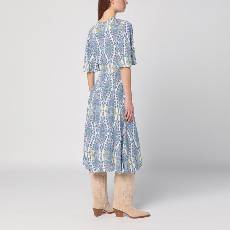 Etro Etro Flared Midi Dress With Multi-Coloured Print Size S / US 4 / IT 40 - 2 Thumbnail