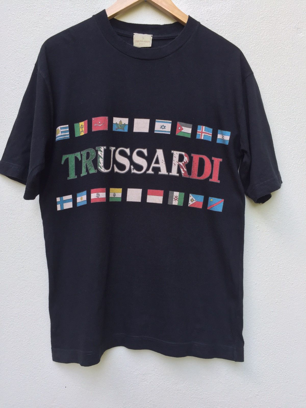 Trussardi Trussardi Flag Spell Out Shirt Size US M / EU 48-50 / 2 - 1 Thumbnail