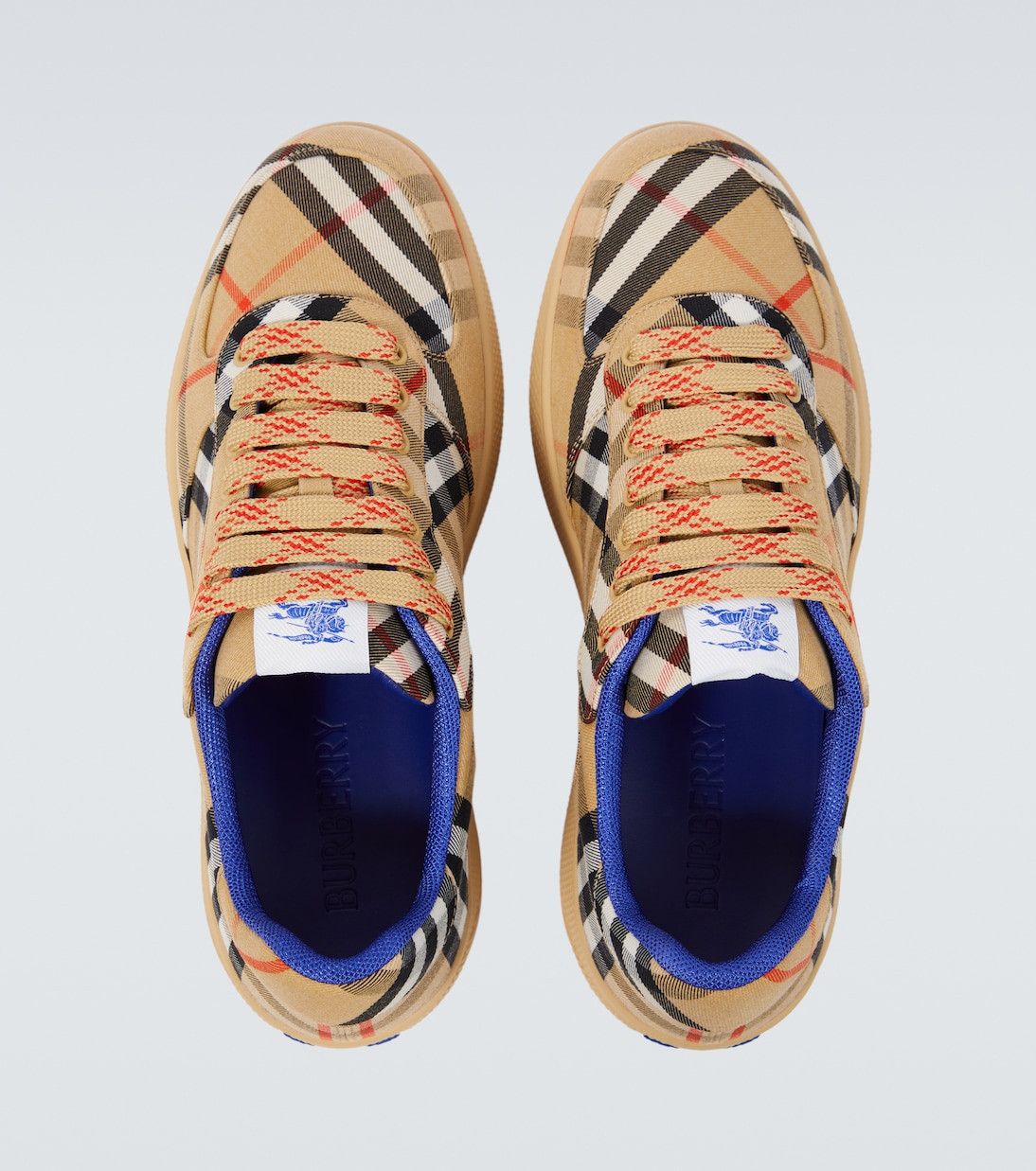 Burberry Check canvas sneakers Size US 12 / EU 45 - 3 Thumbnail