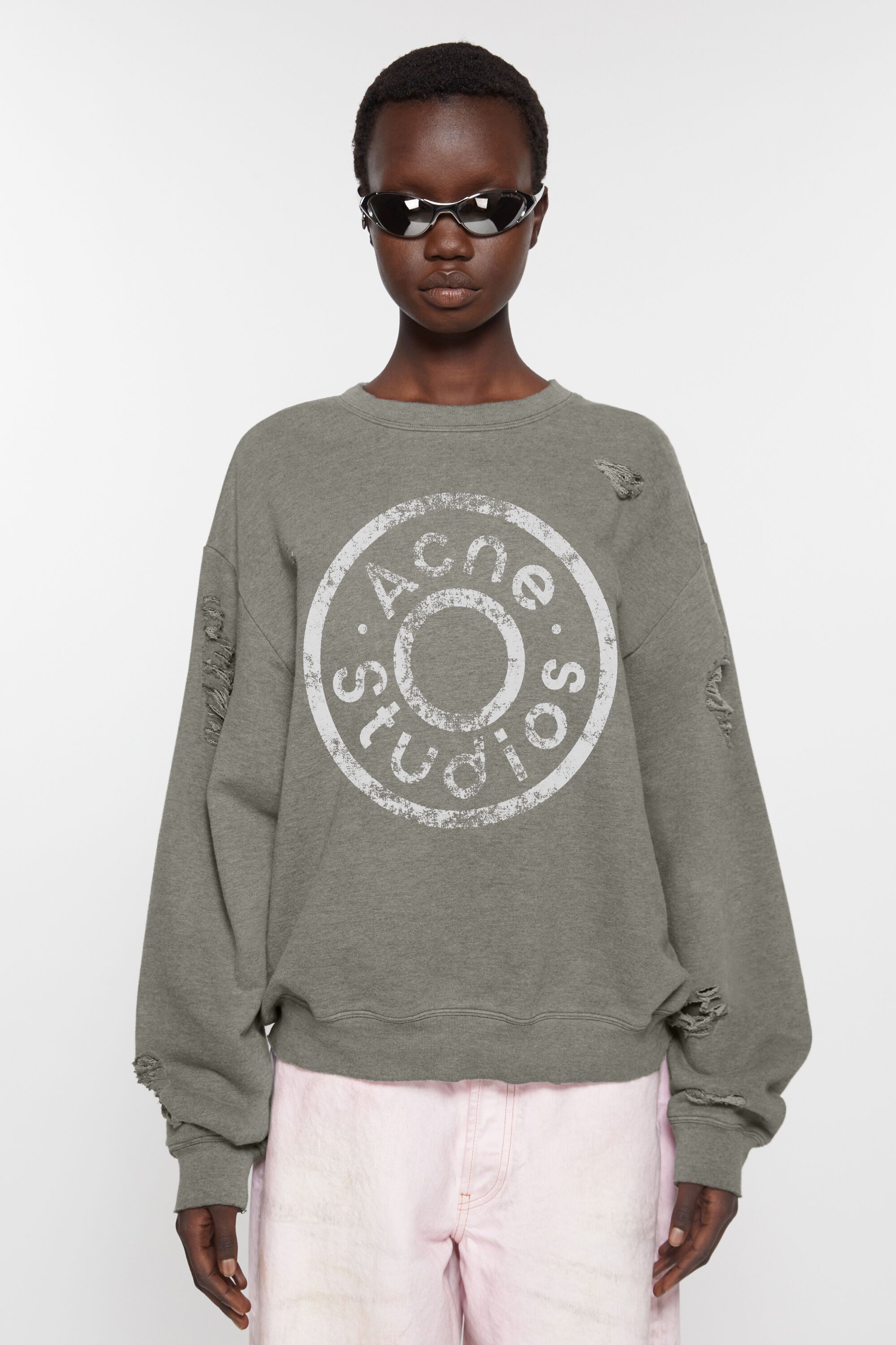 Acne Studios SOLD OUT Sweatshirt with printed logo in grey Size US XL / EU 56 / 4 - 3 Thumbnail