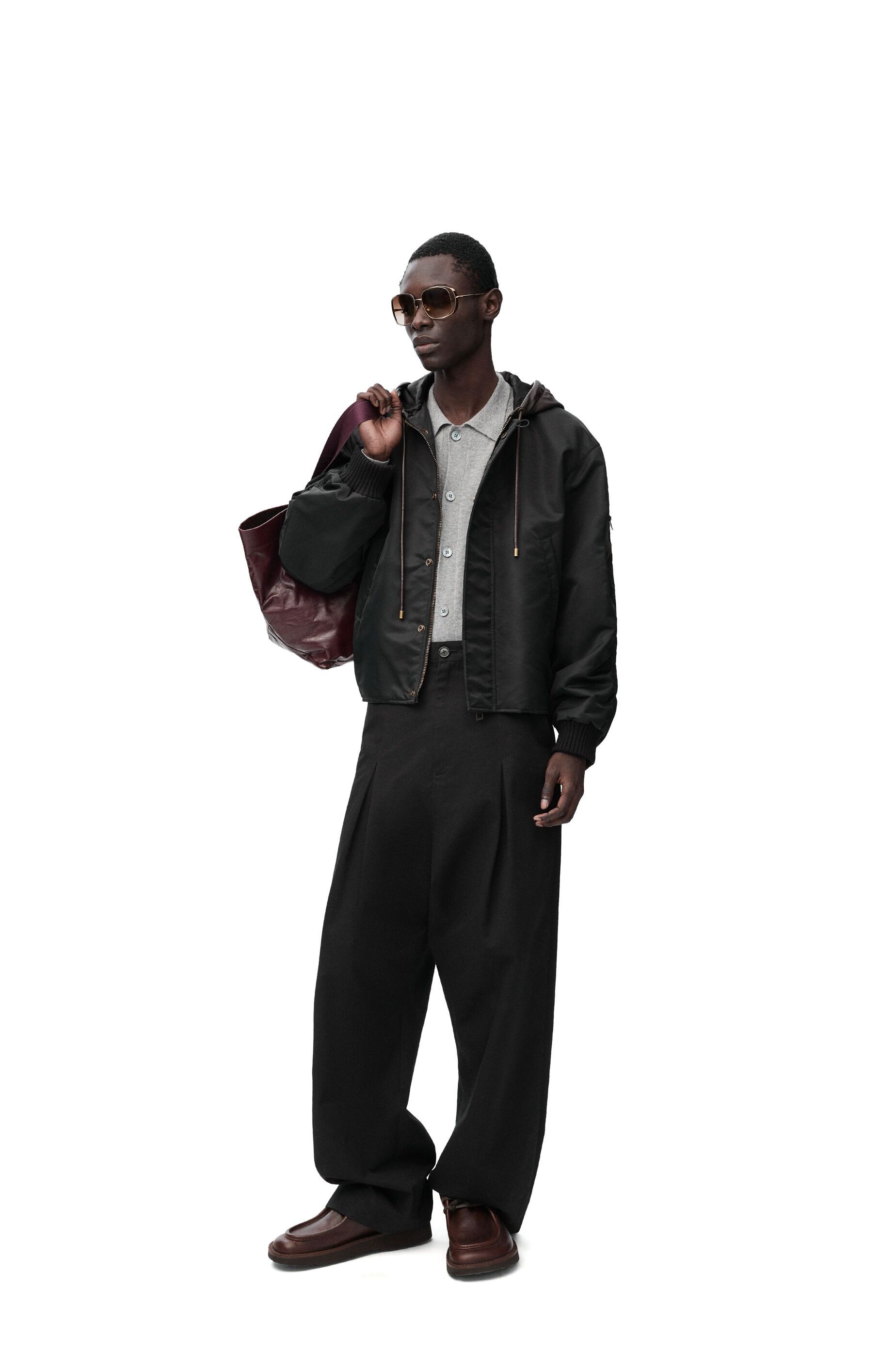 Loewe Hooded bomber jacket in nylon Size US S / EU 44-46 / 1 - 4 Thumbnail