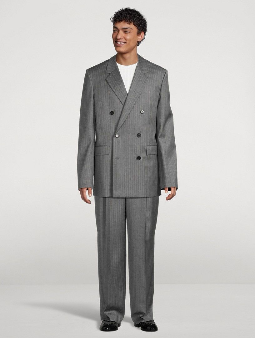 Loewe $3.4K VALUE Wool Stripped Blazer Size 34R - 2 Thumbnail