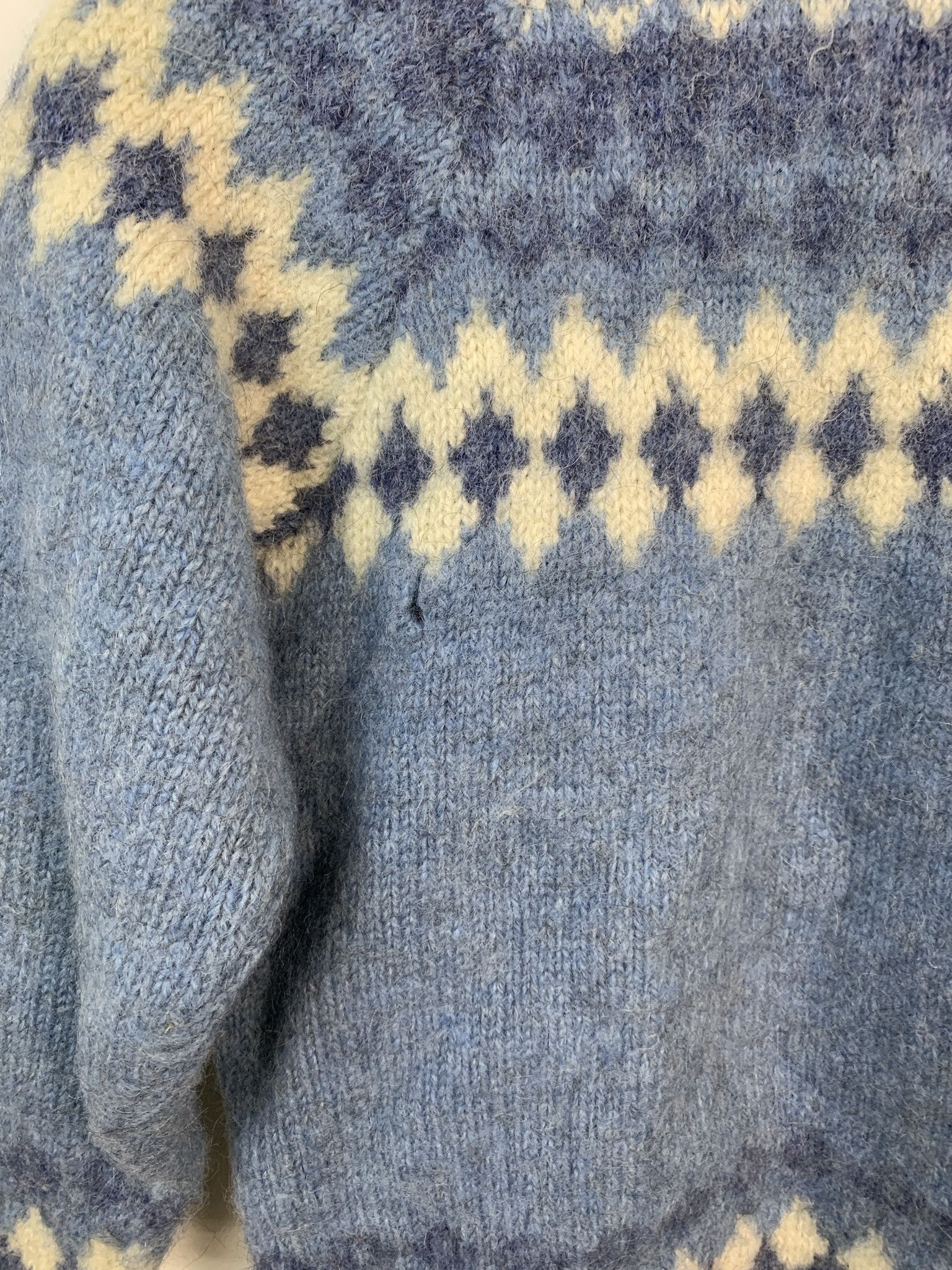 Vintage Vintage Sweater 1990s Knit Blue Ring Neck Wool Mohair Knit Sweater Size S Size US S / EU 44-46 / 1 - 5 Thumbnail