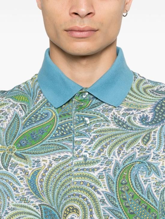 Etro ETRO Men T-Shirts MRMD0004 AK573X0883 Blue Size US XL / EU 56 / 4 - 4 Thumbnail