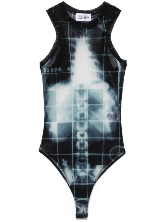 Jean Paul Gaultier JEAN PAUL GAULTIER Women Bodysuit Tops 2533FBD058 T580005956 Black Size M / US 6-8 / IT 42-44 - 5 Thumbnail