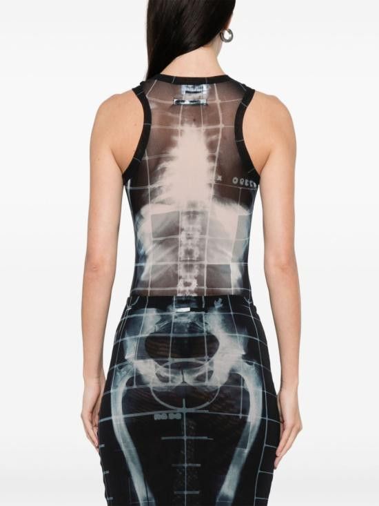 Jean Paul Gaultier JEAN PAUL GAULTIER Women Bodysuit Tops 2533FBD058 T580005956 Black Size M / US 6-8 / IT 42-44 - 6 Thumbnail