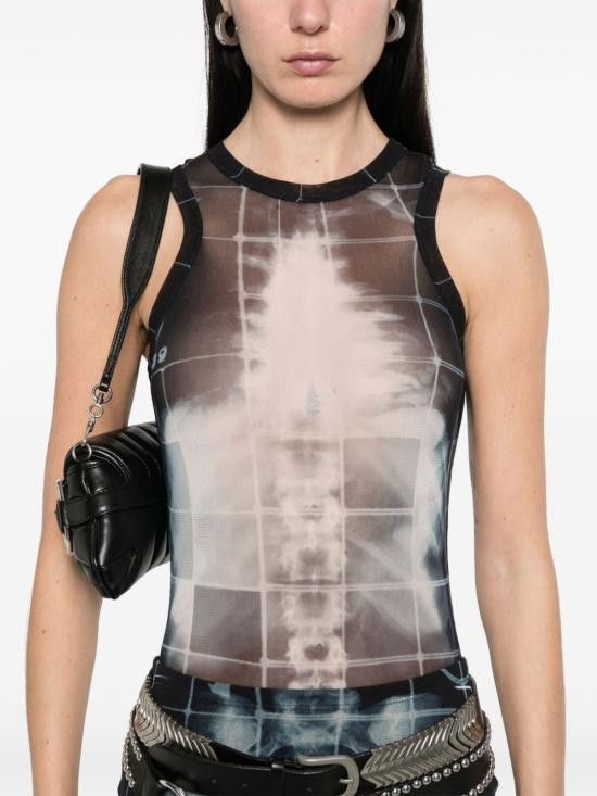 Jean Paul Gaultier JEAN PAUL GAULTIER Women Bodysuit Tops 2533FBD058 T580005956 Black Size M / US 6-8 / IT 42-44 - 2 Thumbnail