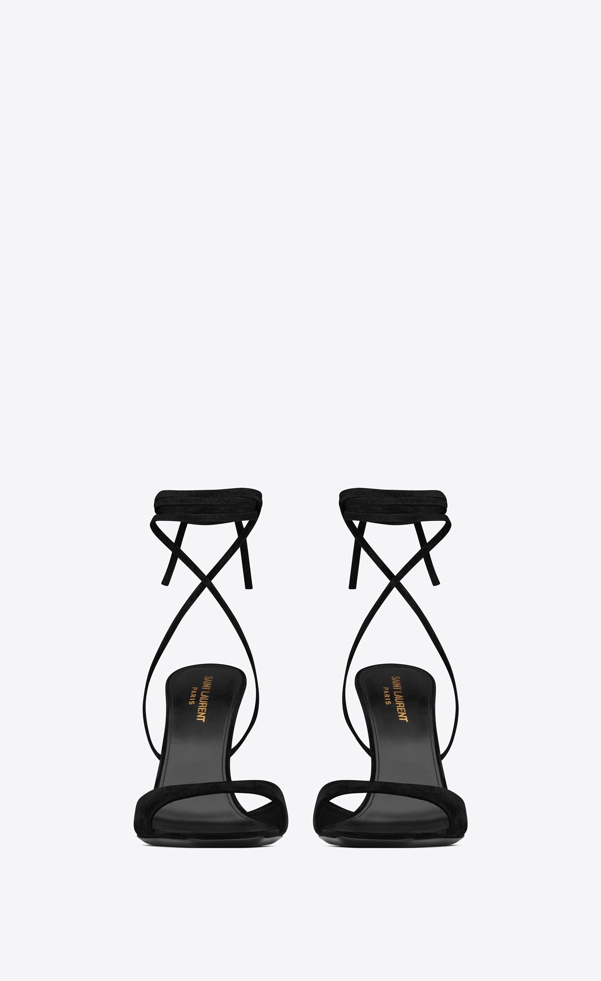 Saint Laurent Paris Paz Sandals in Suede and Metallized Leather Size US 10 / IT 40 - 2 Thumbnail