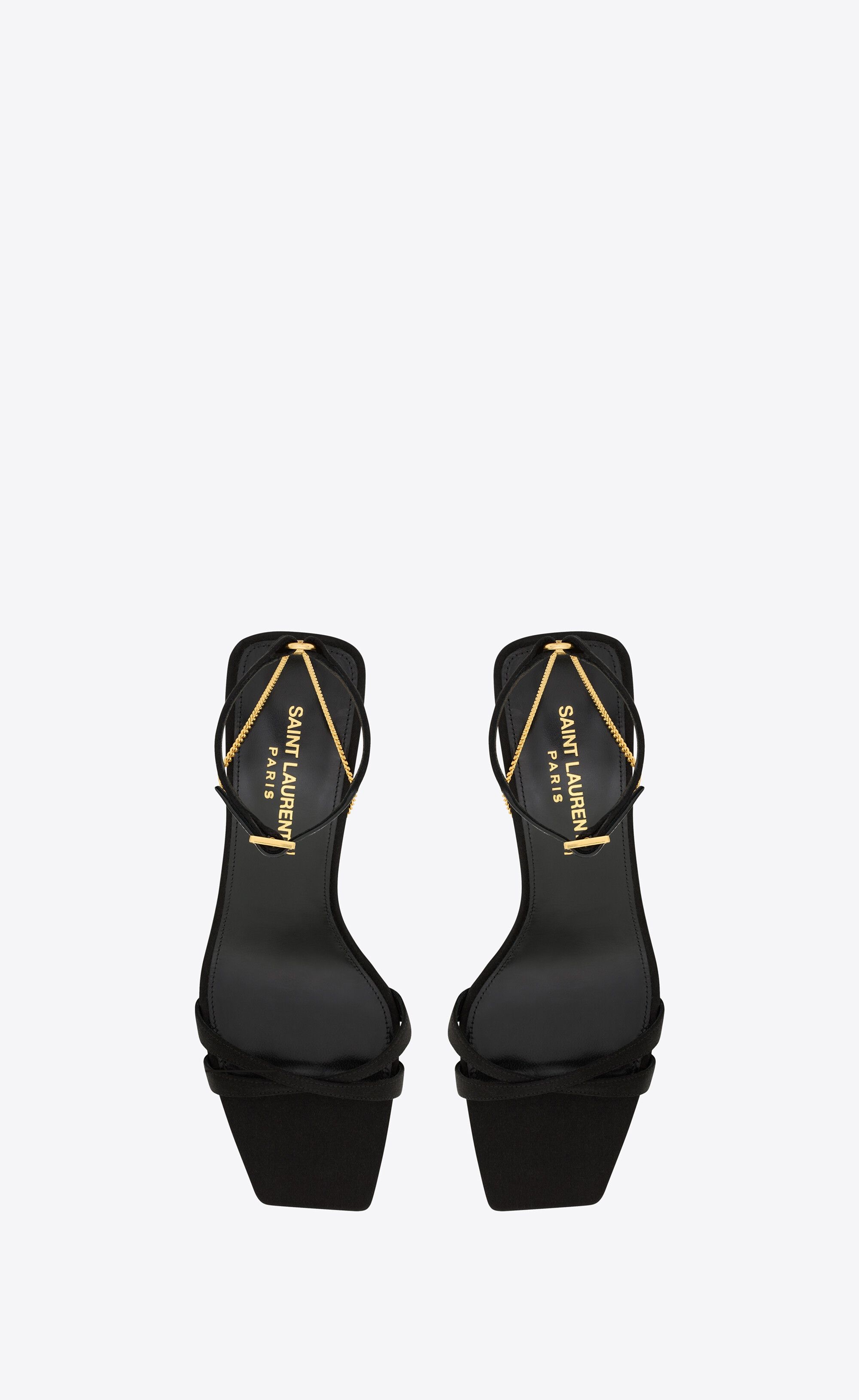 Saint Laurent Paris Melody Sandals in Crepe Satin Size US 8.5 / IT 38.5 - 2 Thumbnail