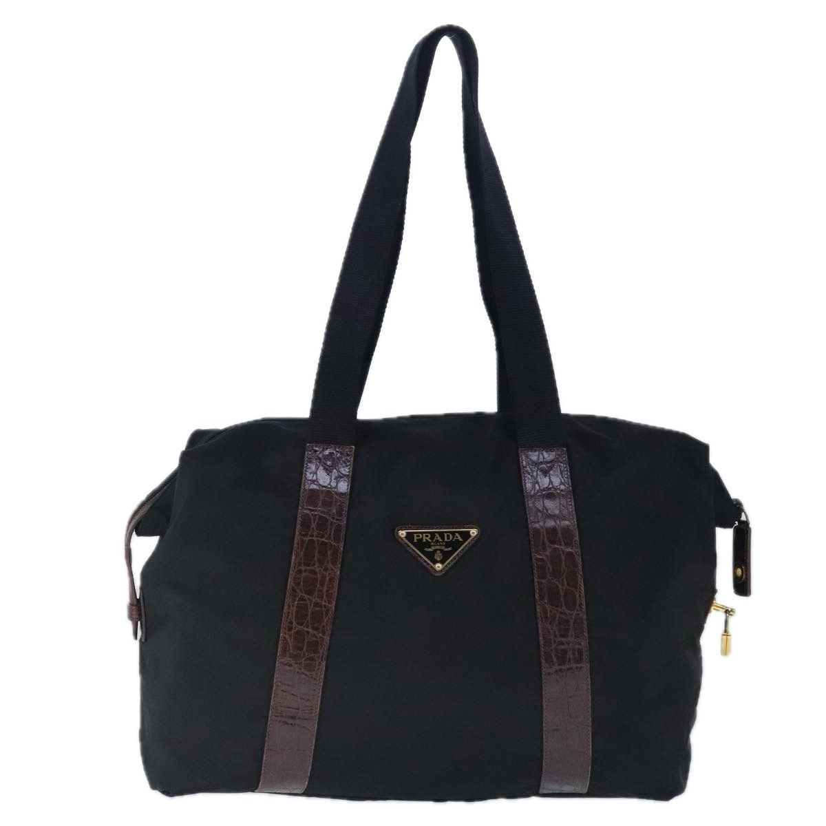 Prada Black Synthetic Tote Bag (Pre-Owned) Size ONE SIZE - 13 Thumbnail