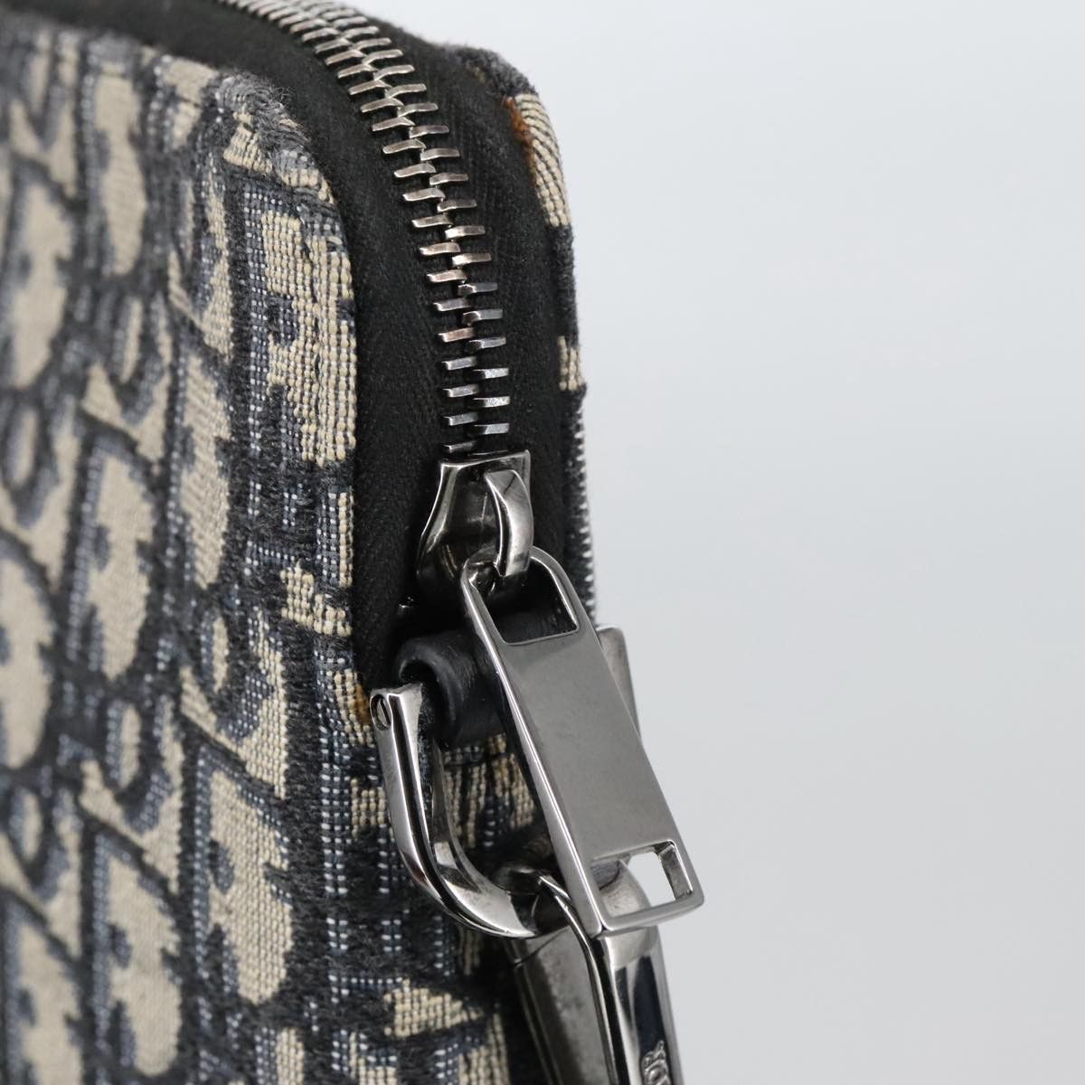 Dior Trotter Navy Canvas Clutch Bag (Pre-Owned) Size ONE SIZE - 7 Thumbnail
