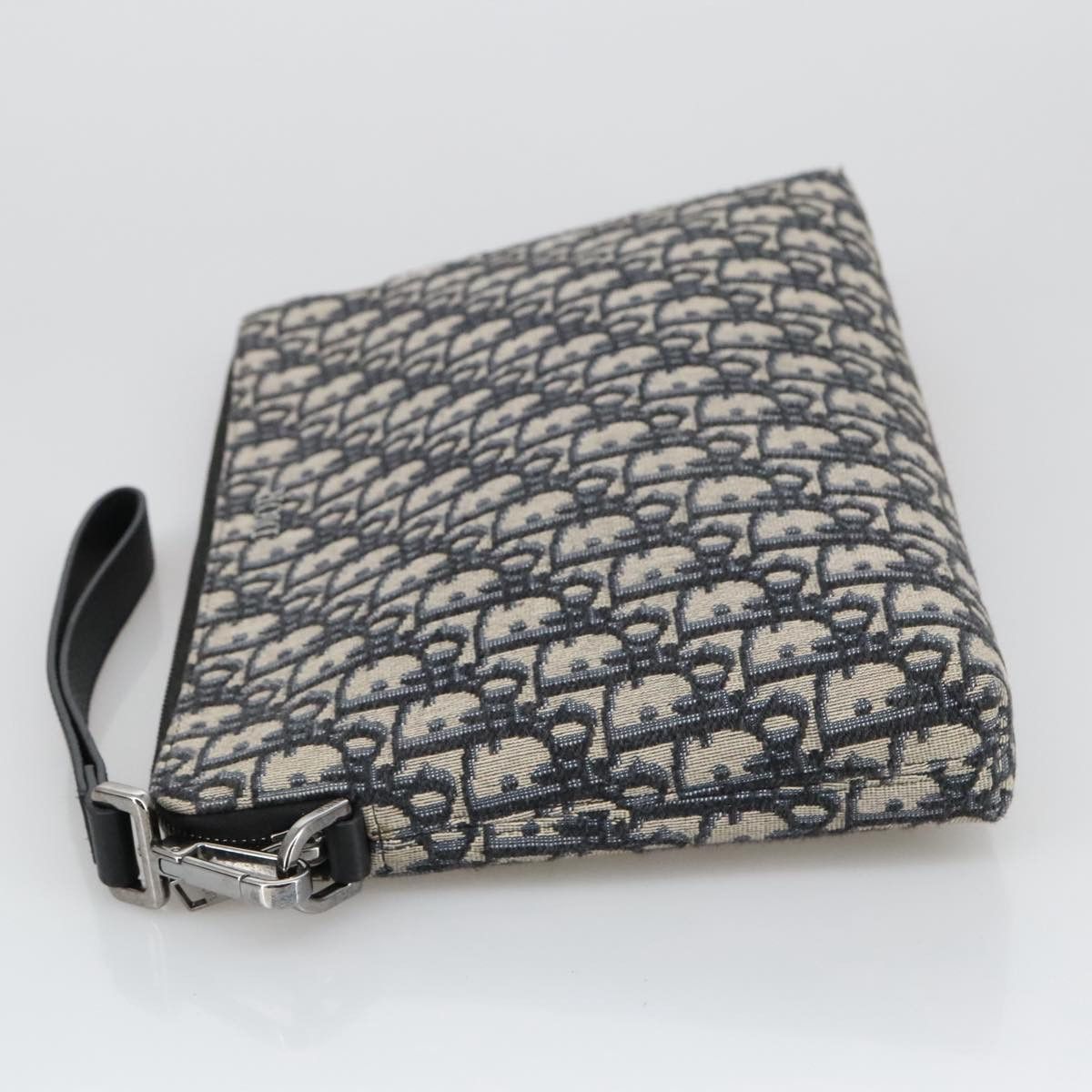 Dior Trotter Navy Canvas Clutch Bag (Pre-Owned) Size ONE SIZE - 3 Thumbnail