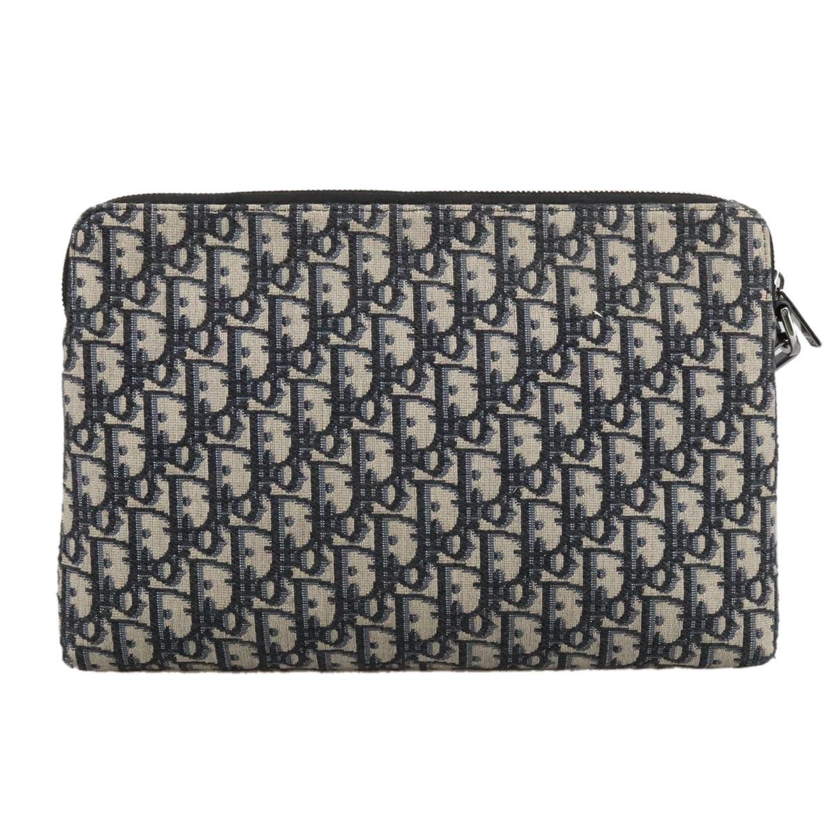 Dior Trotter Navy Canvas Clutch Bag (Pre-Owned) Size ONE SIZE - 2 Thumbnail