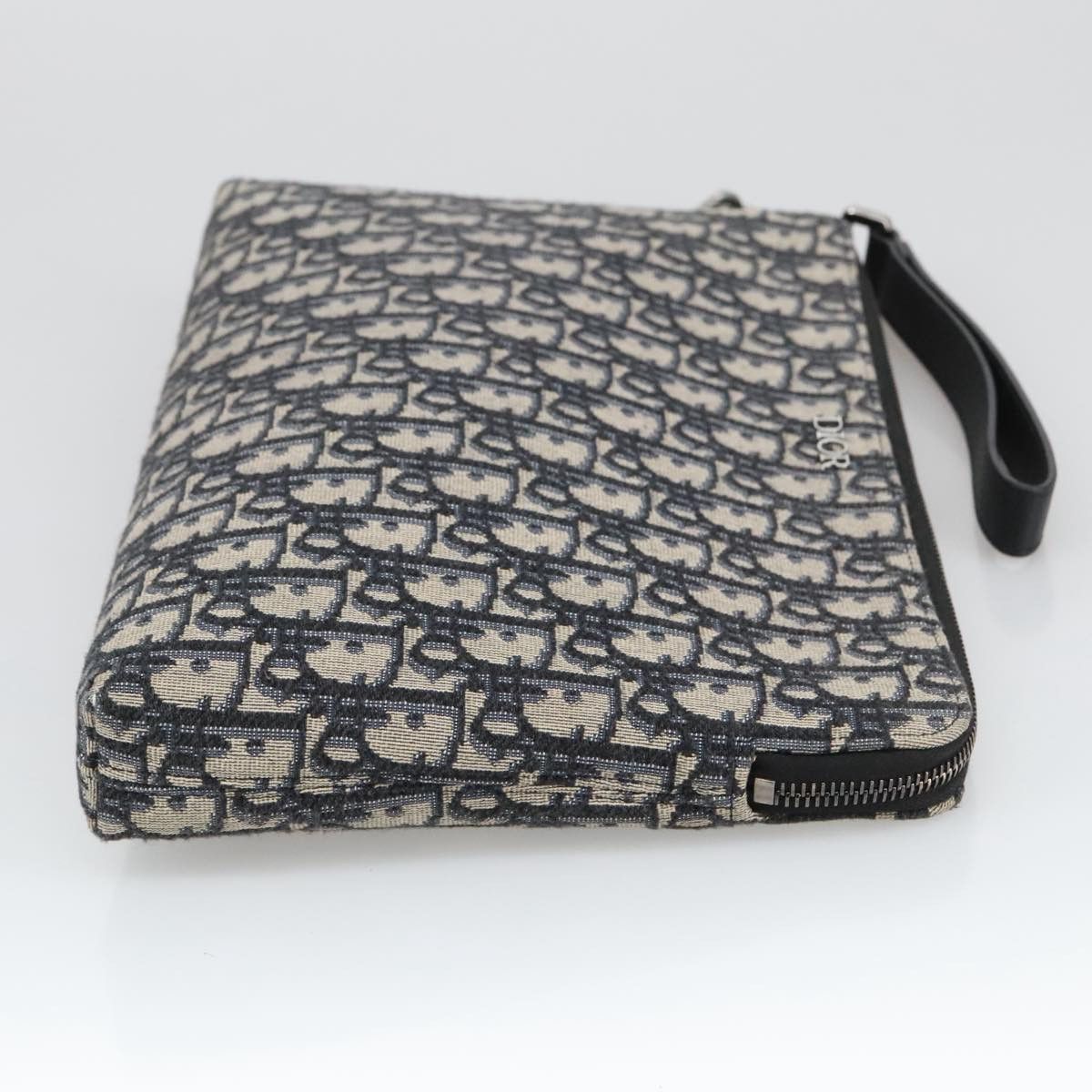 Dior Trotter Navy Canvas Clutch Bag (Pre-Owned) Size ONE SIZE - 13 Thumbnail
