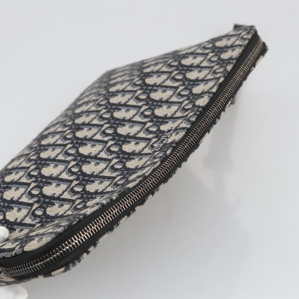 Dior Trotter Navy Canvas Clutch Bag (Pre-Owned) Size ONE SIZE - 14 Thumbnail