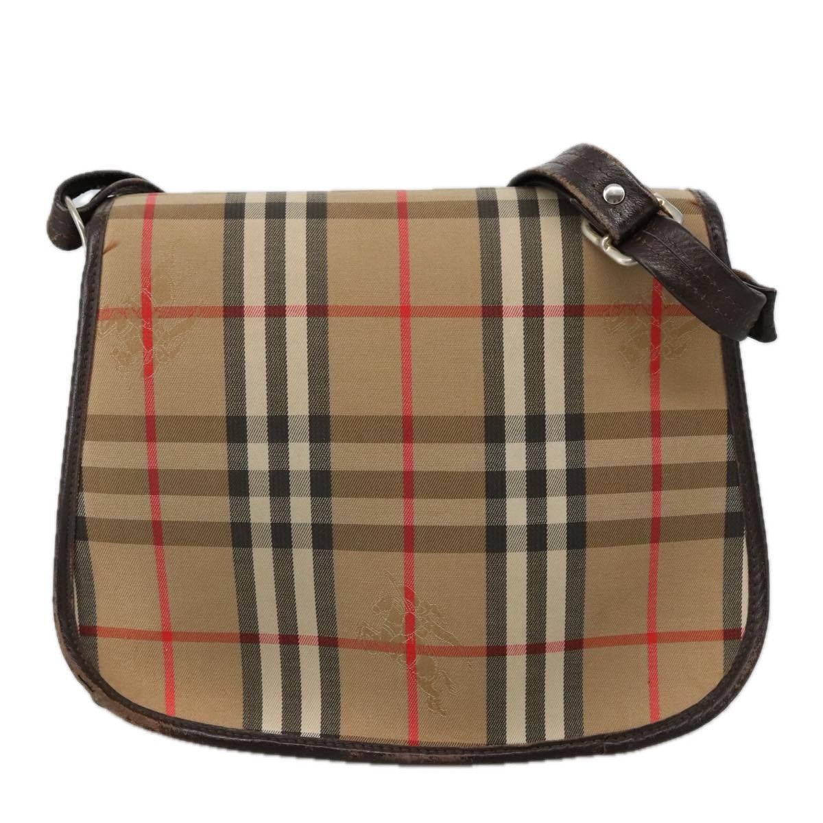 Burberry Nova Check Beige Canvas Shoulder Bag (Pre-Owned) Size ONE SIZE - 2 Thumbnail