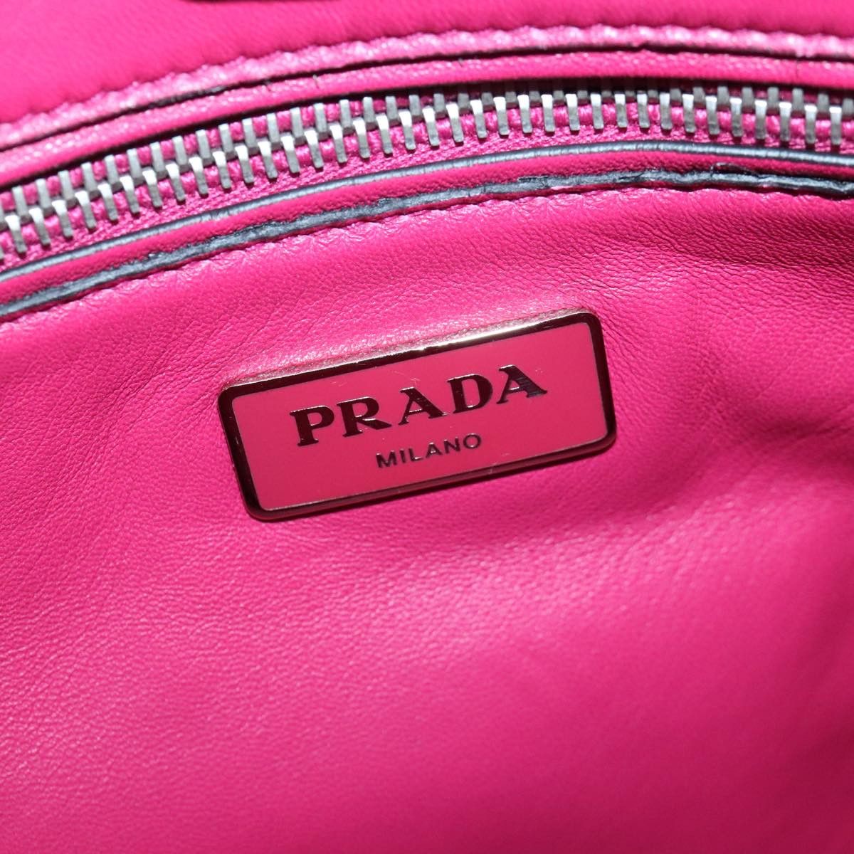 Prada Twin Pocket Pink Suede Handbag (Pre-Owned) Size ONE SIZE - 13 Thumbnail