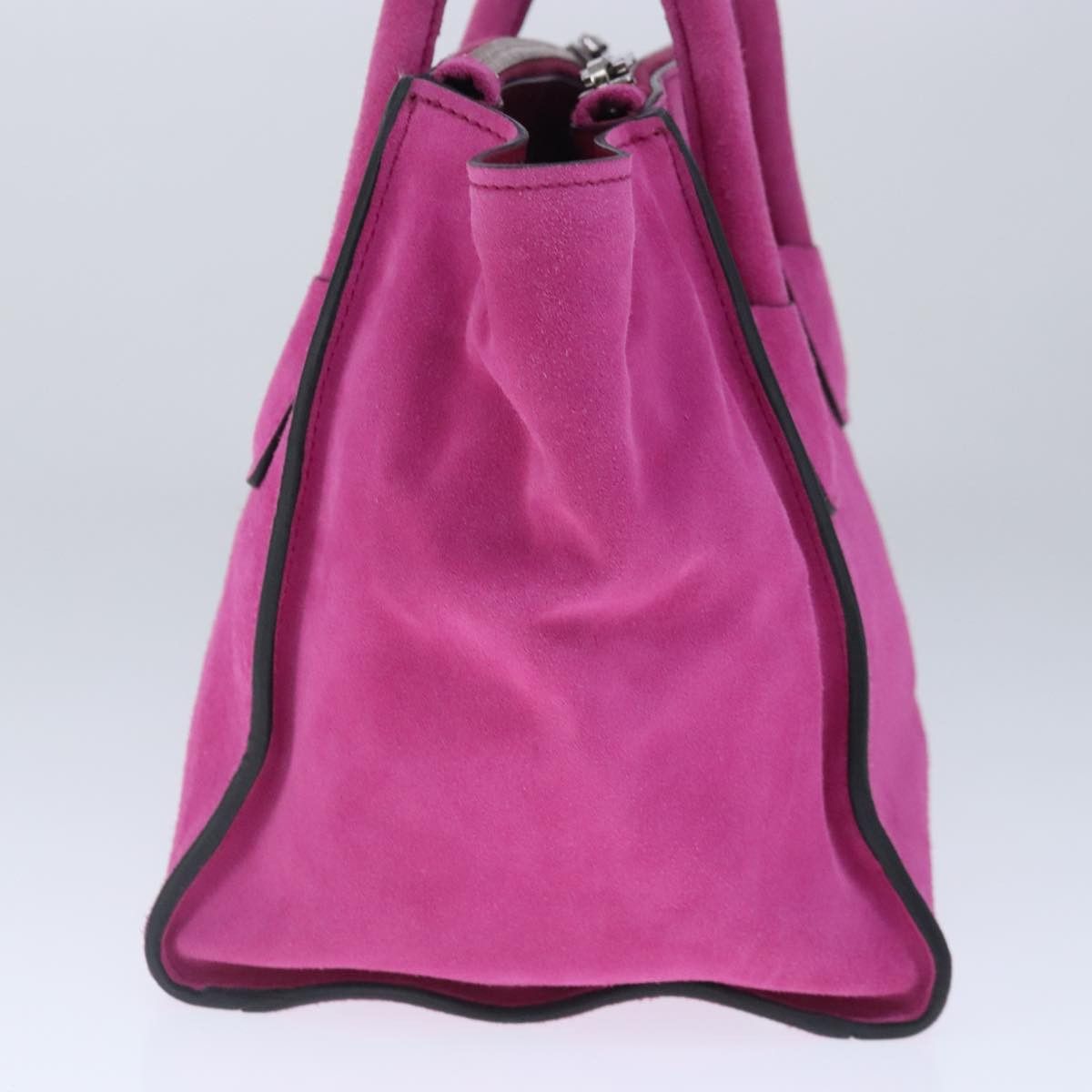 Prada Twin Pocket Pink Suede Handbag (Pre-Owned) Size ONE SIZE - 3 Thumbnail