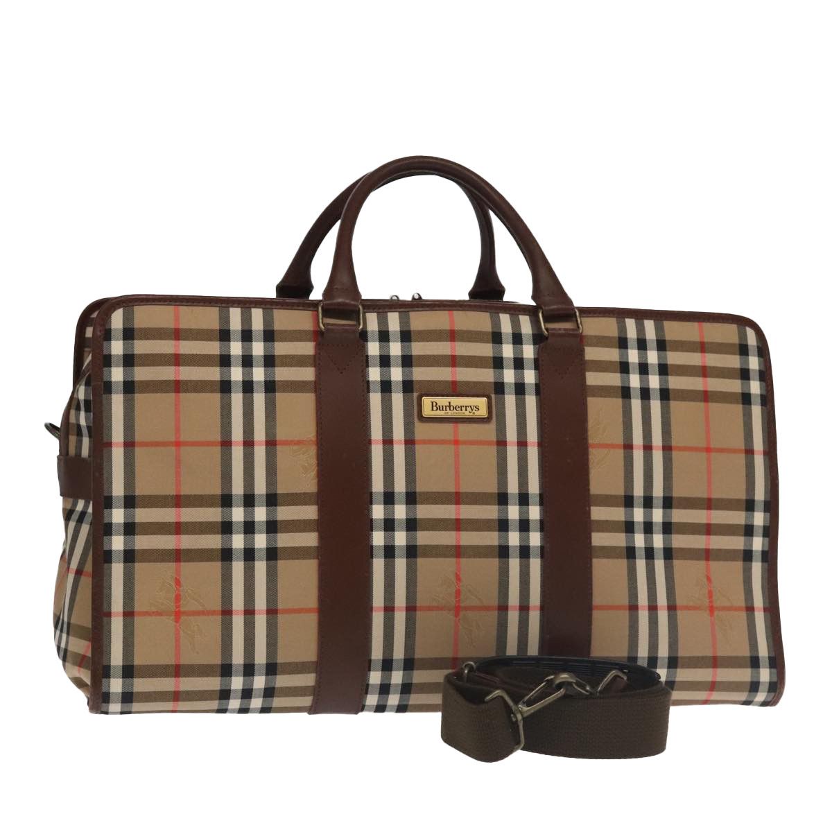 Burberry Nova Check Beige Canvas Travel Bag (Pre-Owned) Size ONE SIZE - 18 Thumbnail