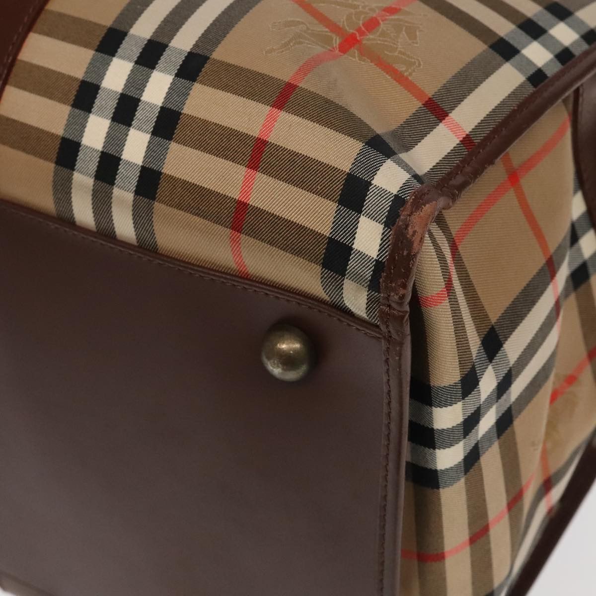 Burberry Nova Check Beige Canvas Travel Bag (Pre-Owned) Size ONE SIZE - 17 Thumbnail