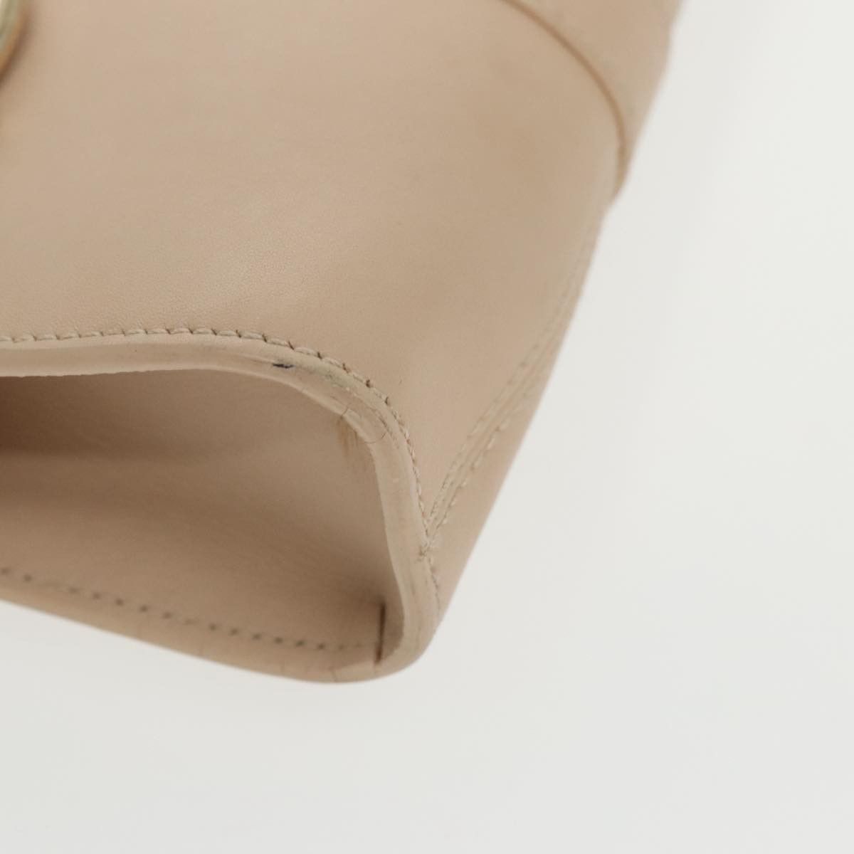 Salvatore Ferragamo Gancini Beige Leather Shoulder Bag (Pre-Owned) Size ONE SIZE - 6 Thumbnail