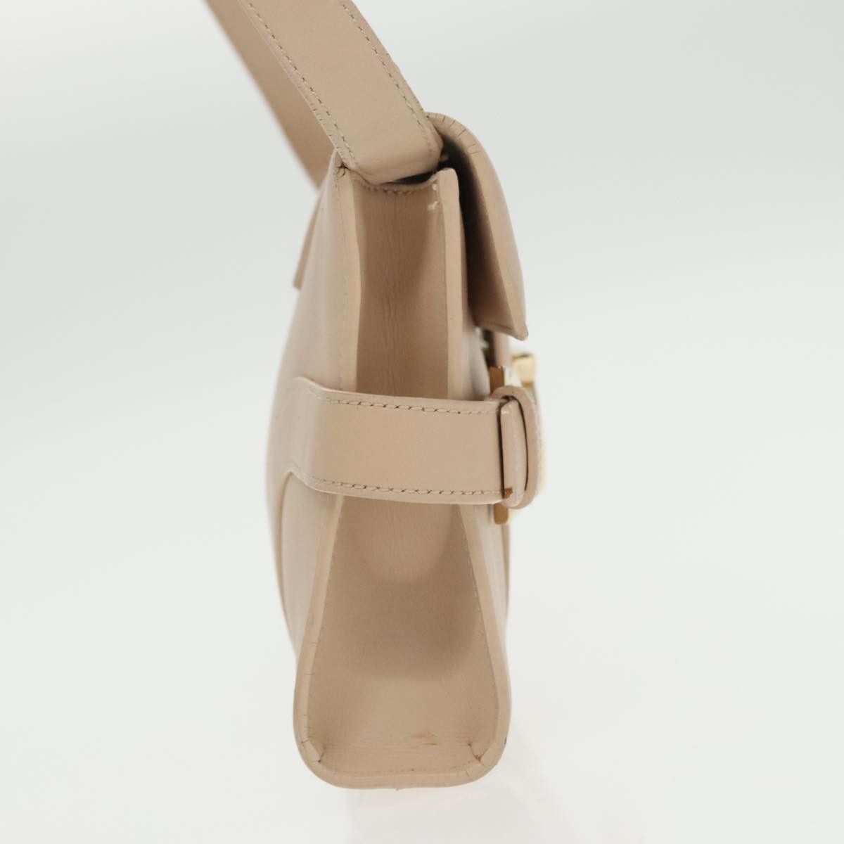 Salvatore Ferragamo Gancini Beige Leather Shoulder Bag (Pre-Owned) Size ONE SIZE - 17 Thumbnail