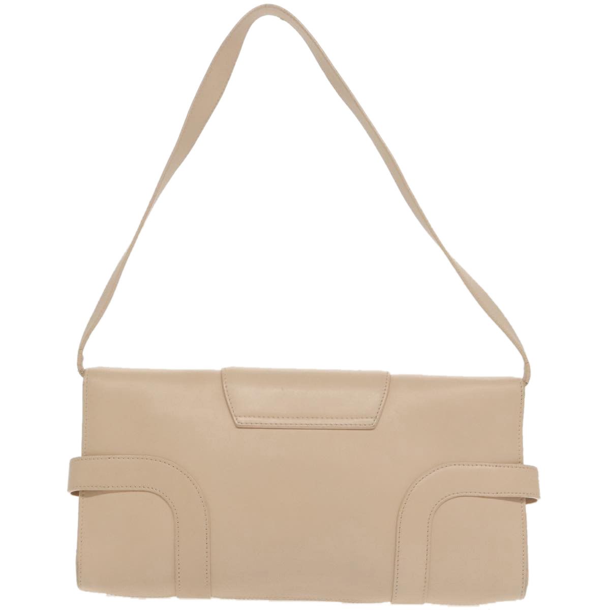 Salvatore Ferragamo Gancini Beige Leather Shoulder Bag (Pre-Owned) Size ONE SIZE - 2 Thumbnail