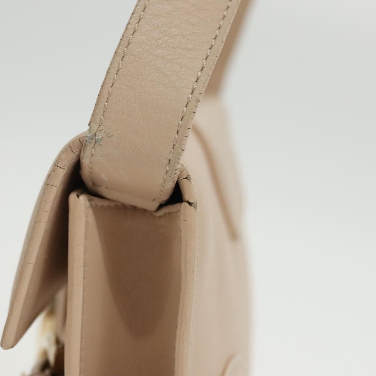 Salvatore Ferragamo Gancini Beige Leather Shoulder Bag (Pre-Owned) Size ONE SIZE - 8 Thumbnail