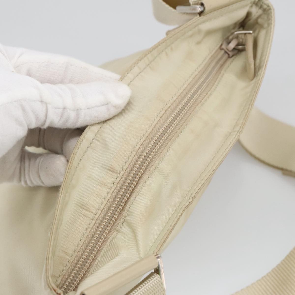 Prada Re-Nylon Beige Synthetic Shoulder Bag (Pre-Owned) Size ONE SIZE - 12 Thumbnail