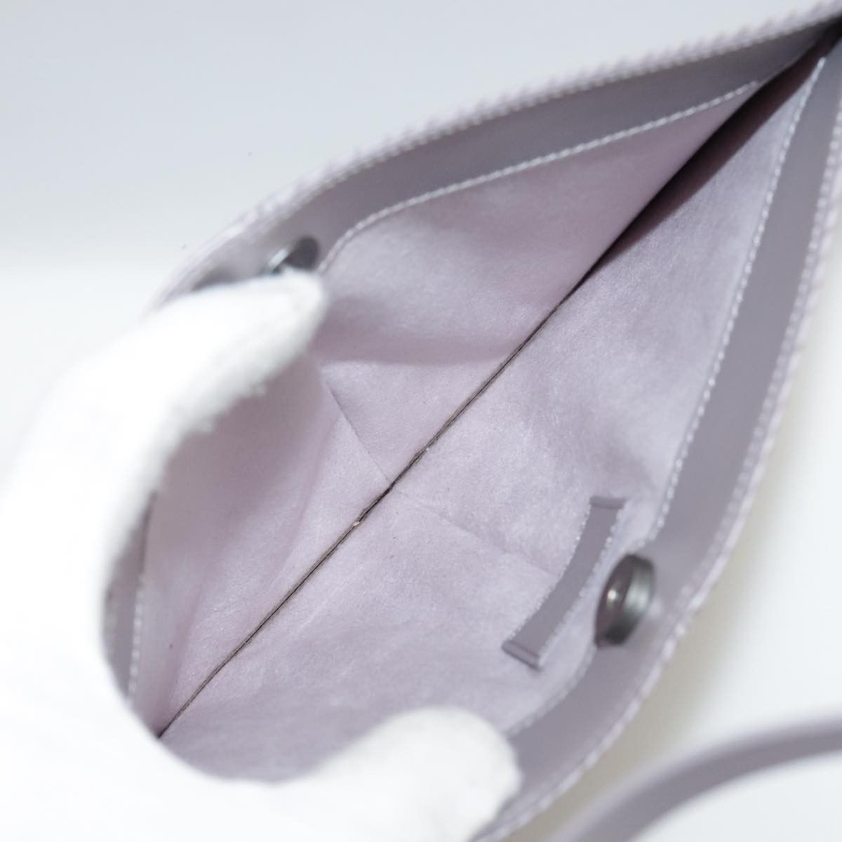 Louis Vuitton Demi Lune Grey Leather Clutch Bag (Pre-Owned) Size ONE SIZE - 12 Thumbnail