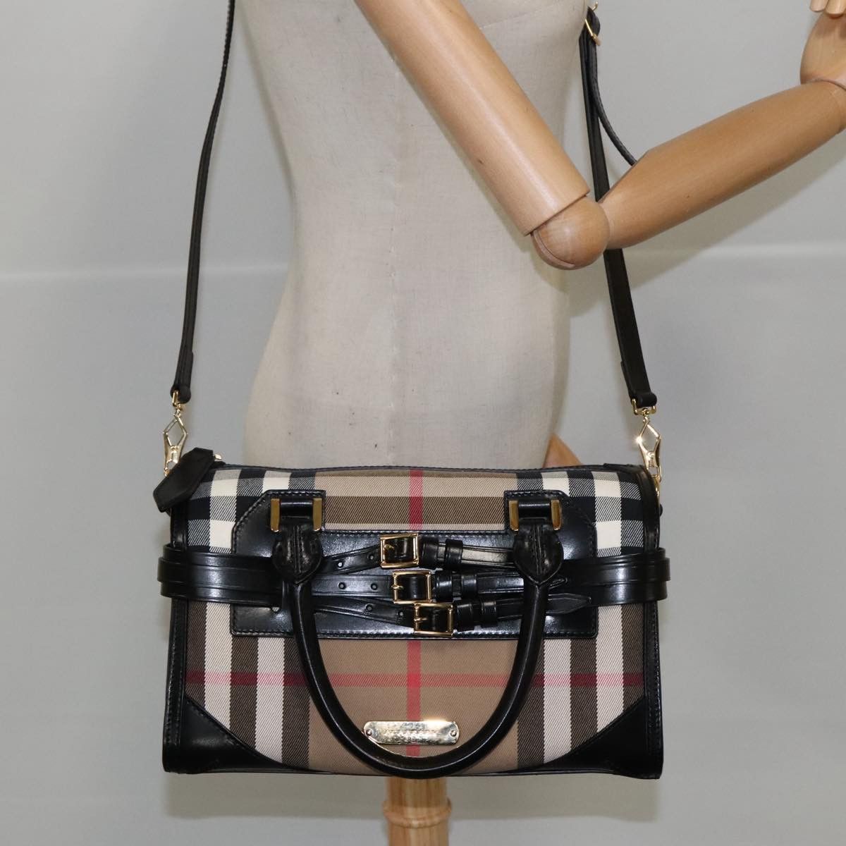 Burberry Nova Check Beige Canvas Handbag (Pre-Owned) Size ONE SIZE - 11 Thumbnail