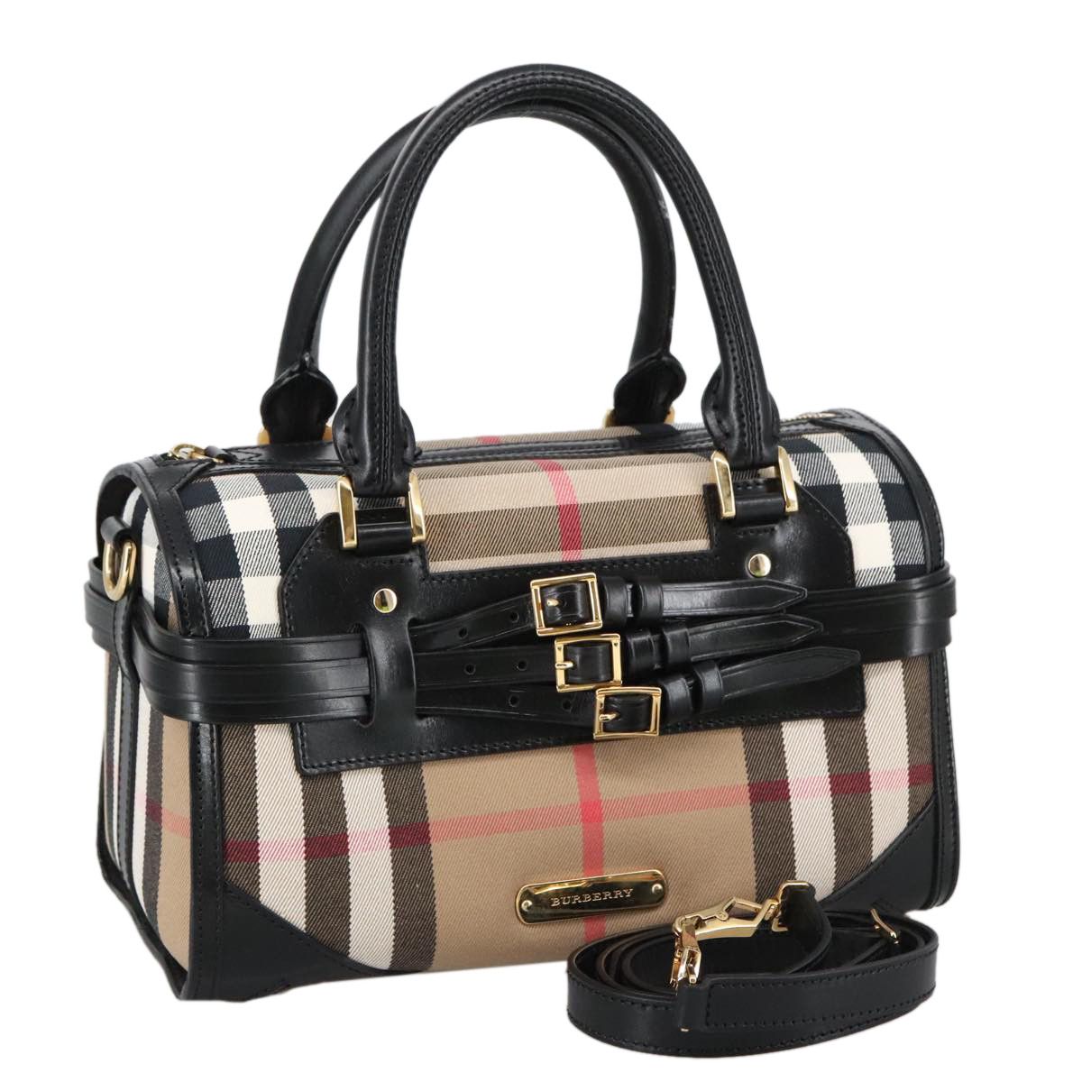 Burberry Nova Check Beige Canvas Handbag (Pre-Owned) Size ONE SIZE - 14 Thumbnail