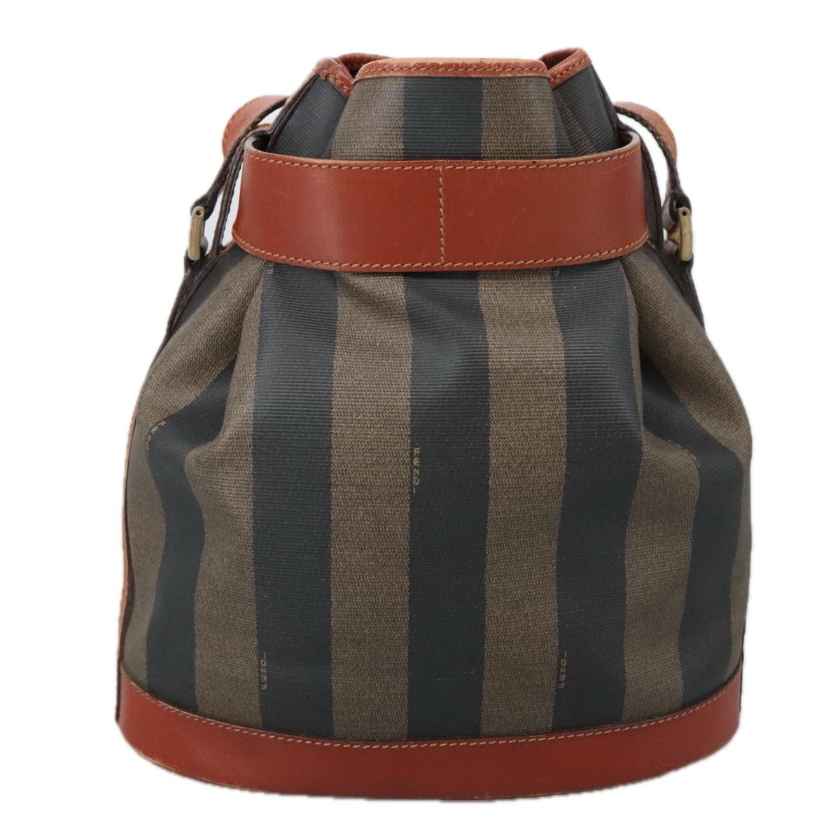 Fendi Pequin Brown Canvas Shoulder Bag (Pre-Owned) Size ONE SIZE - 2 Thumbnail