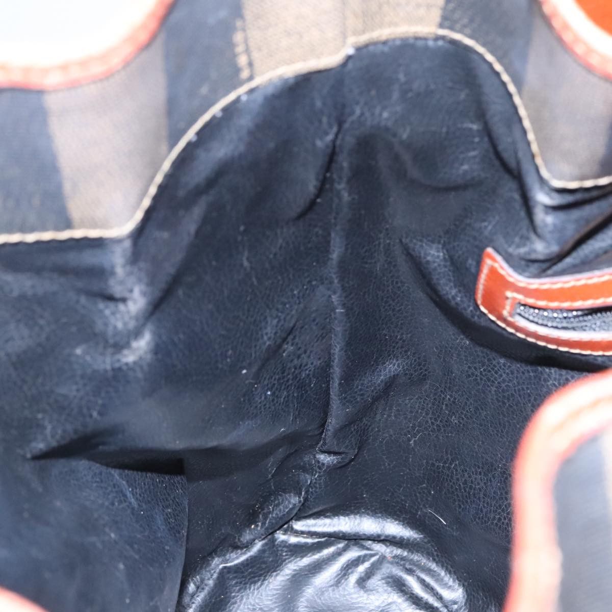 Fendi Pequin Brown Canvas Shoulder Bag (Pre-Owned) Size ONE SIZE - 11 Thumbnail