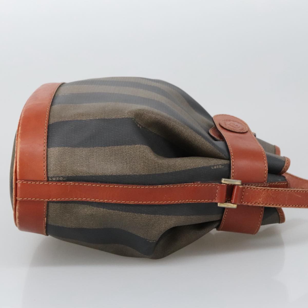 Fendi Pequin Brown Canvas Shoulder Bag (Pre-Owned) Size ONE SIZE - 3 Thumbnail