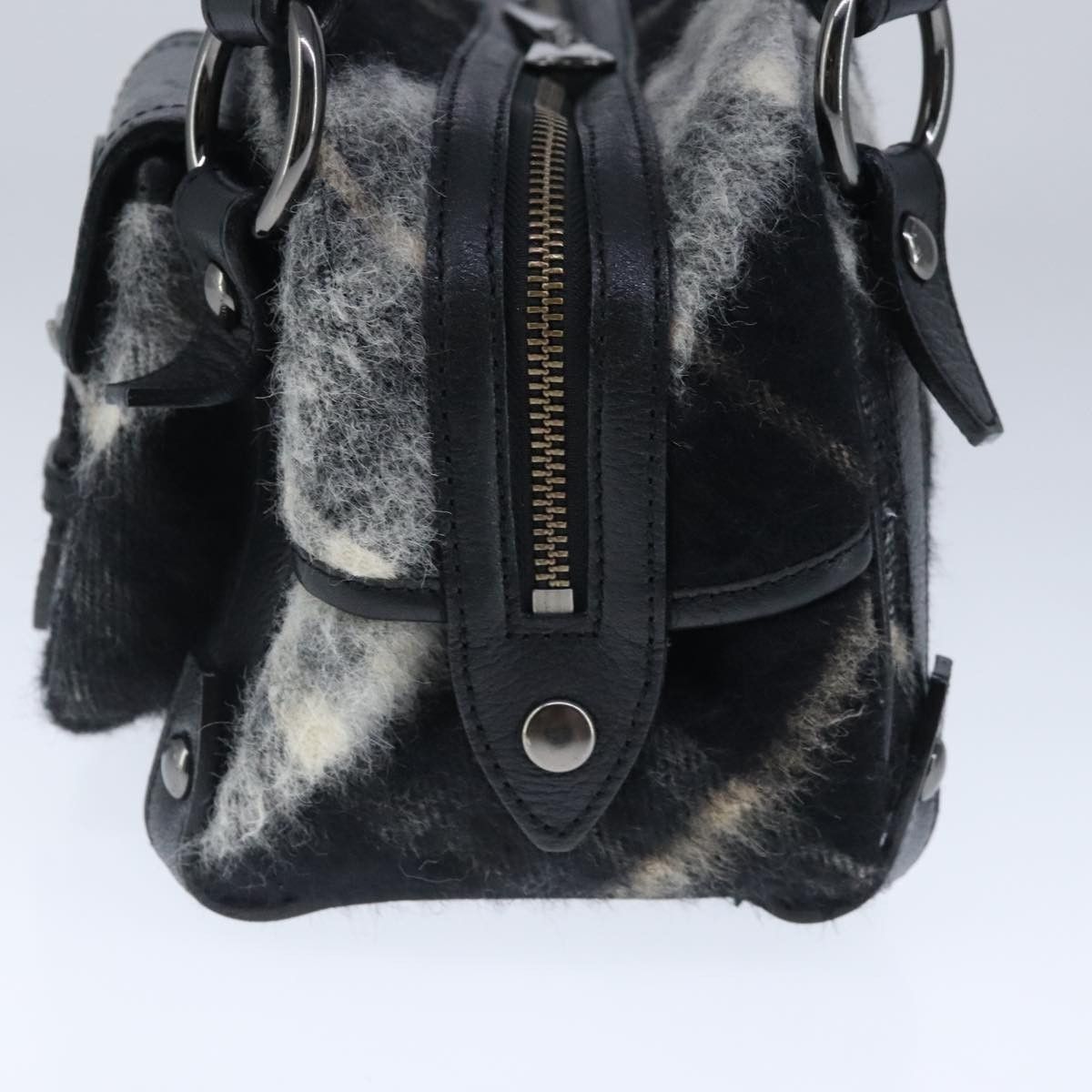 Burberry Blue Label Black Wool Shoulder Bag (Pre-Owned) Size ONE SIZE - 13 Thumbnail