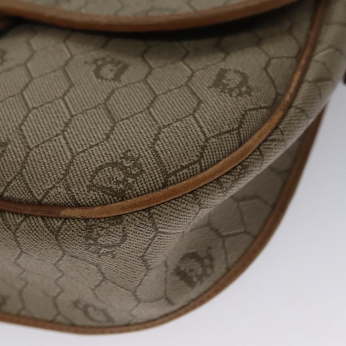 Dior Honeycomb Beige Canvas Shoulder Bag (Pre-Owned) Size ONE SIZE - 7 Thumbnail