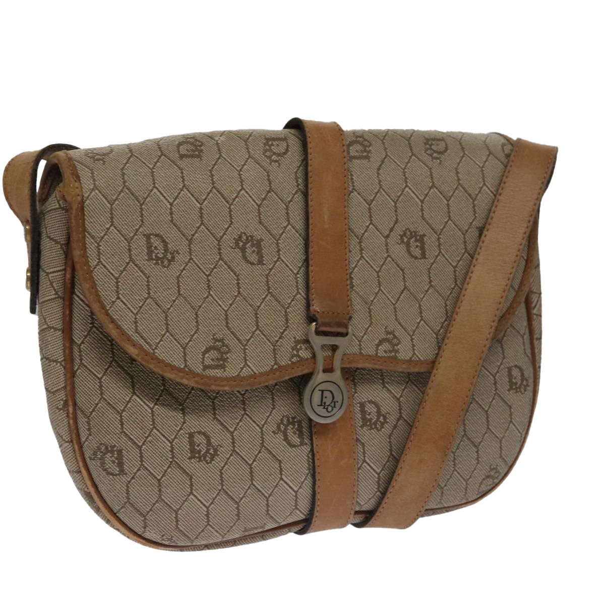 Dior Honeycomb Beige Canvas Shoulder Bag (Pre-Owned) Size ONE SIZE - 15 Thumbnail