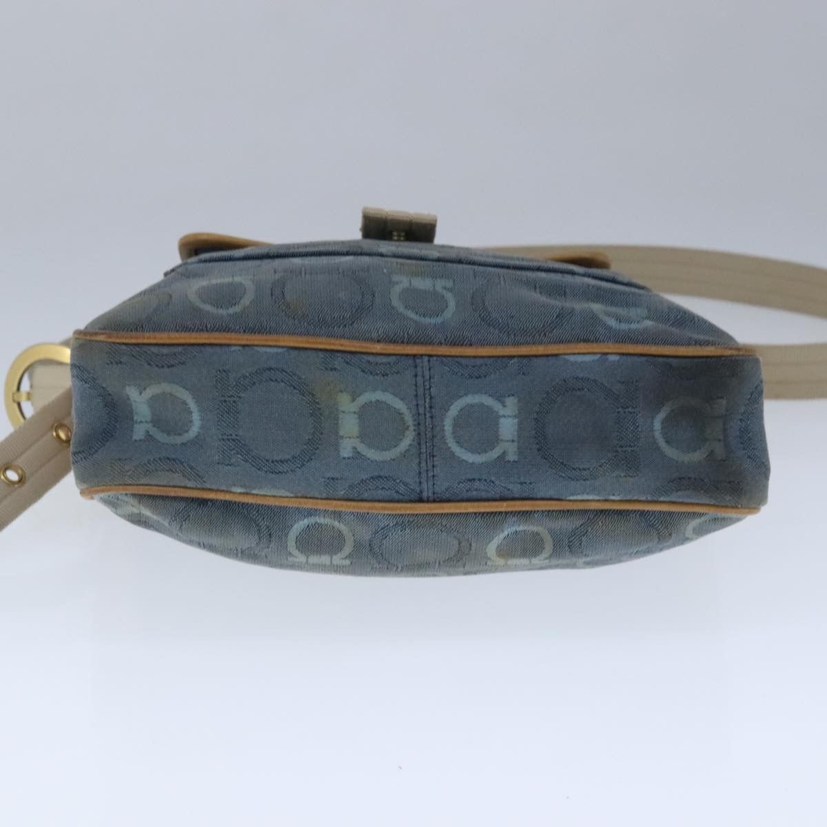 Salvatore Ferragamo Gancini Blue Denim - Jeans Shoulder Bag (Pre-Owned) Size ONE SIZE - 17 Thumbnail