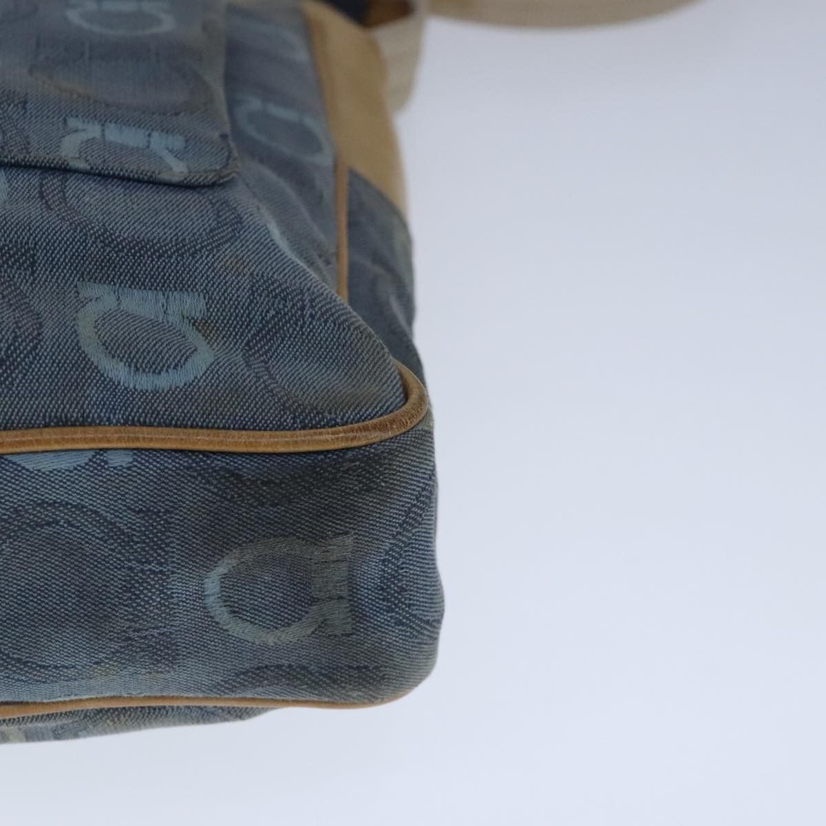 Salvatore Ferragamo Gancini Blue Denim - Jeans Shoulder Bag (Pre-Owned) Size ONE SIZE - 8 Thumbnail