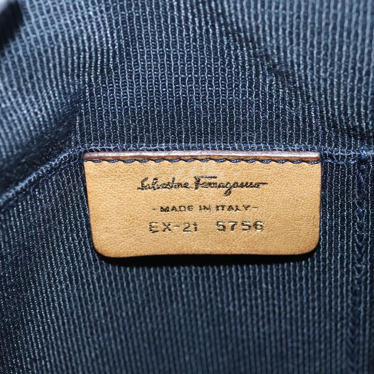Salvatore Ferragamo Gancini Blue Denim - Jeans Shoulder Bag (Pre-Owned) Size ONE SIZE - 12 Thumbnail