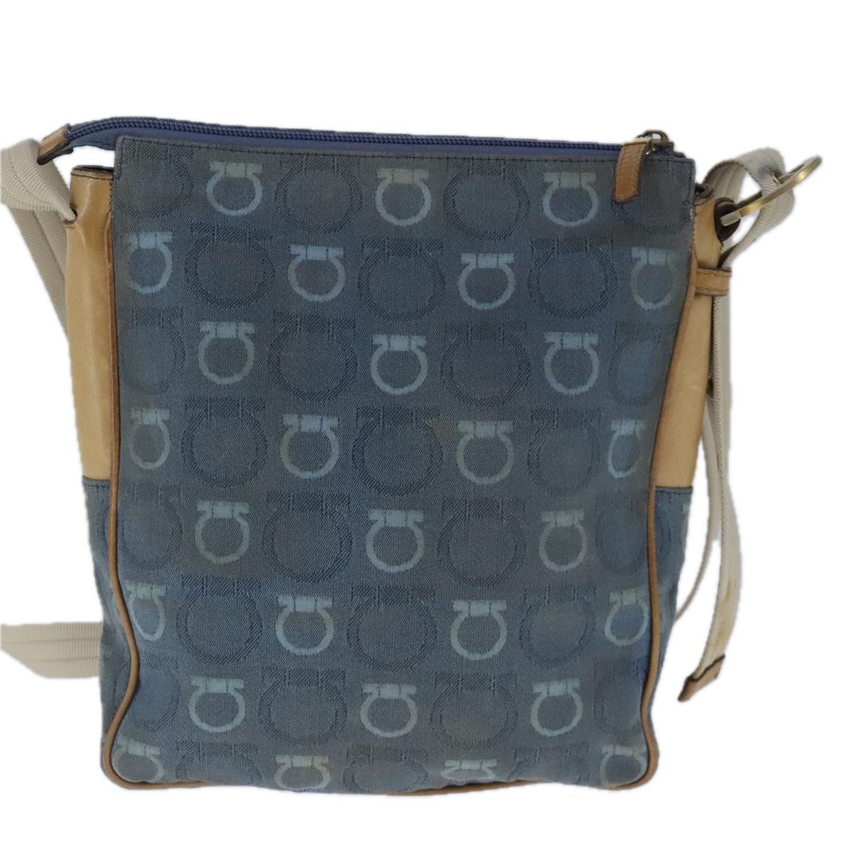 Salvatore Ferragamo Gancini Blue Denim - Jeans Shoulder Bag (Pre-Owned) Size ONE SIZE - 2 Thumbnail
