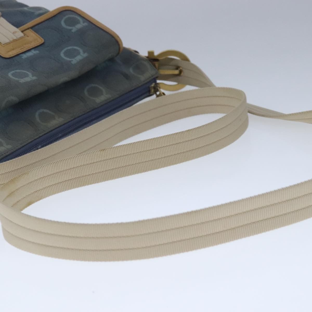 Salvatore Ferragamo Gancini Blue Denim - Jeans Shoulder Bag (Pre-Owned) Size ONE SIZE - 5 Thumbnail