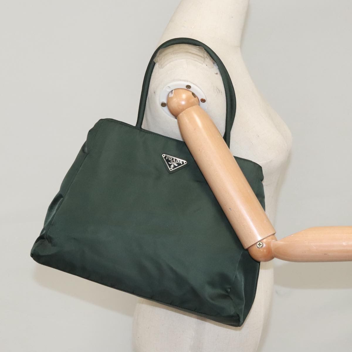 Prada Tessuto Khaki Synthetic Handbag (Pre-Owned) Size ONE SIZE - 12 Thumbnail
