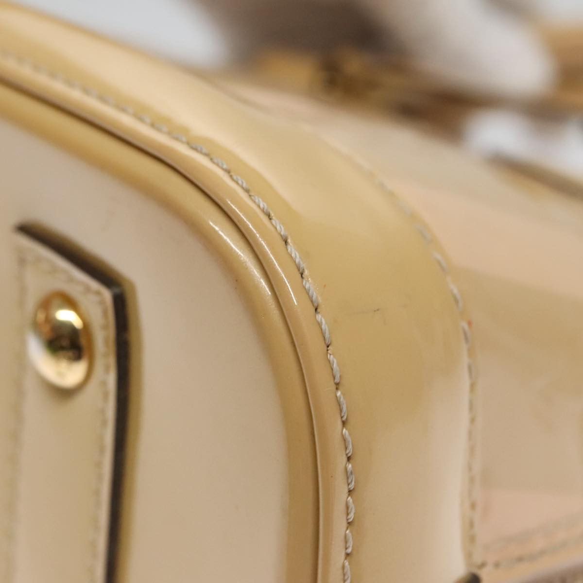 Louis Vuitton Alma Bb Beige Patent Leather Handbag (Pre-Owned) Size ONE SIZE - 12 Thumbnail